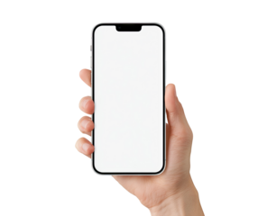 Hand holding a smartphone with blank screen (2)