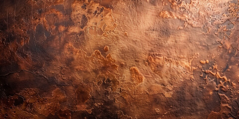 Copper metal surface texture pattern. Copper texture background wallpaper. Digital artistic artwork raster bitmap illustration. Graphic design art. AI artwork.	