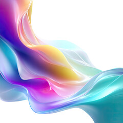 Fototapeta premium Abstract flowing fabric in vibrant colors (1)