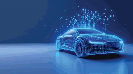 Futuristic autonomous electric vehicle concept representing smart mobility and modern technology.