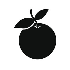 Honeydew fruit black silhouette icon isolated on white background