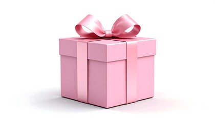 Pink gift box with ribbon (2)