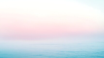 Fototapeta premium Serene ocean view with pastel sky, calming seascape with soft gradient colors and horizon