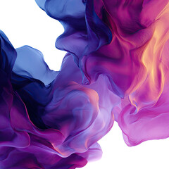 Abstract fluid forms in vibrant purples, blues, and pinks