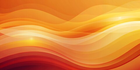 Abstract sunrise waves of warm orange and yellow light with subtle sparkles