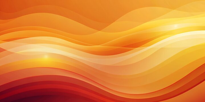 Abstract sunrise waves of warm orange and yellow light with subtle sparkles