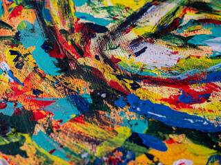 colorful painting abstract acrylic paint texture on canvas, background texture, Modern art pattern. Contemporary art. Artistic canvas.