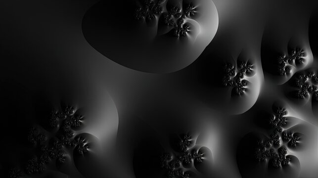 Abstract Black And White Fractal Design
