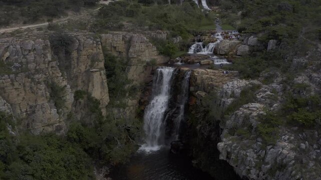 Aerial, Cachoeira Tundavala, Waterfall, Angola