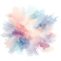 Fototapeta premium Soft Pastel Watercolor Abstract Background – Blush Blue Purple Textured Art