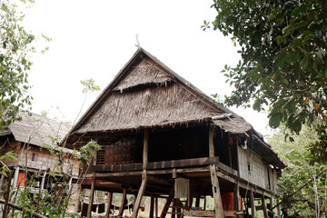 Traditional Thatched Hut In Rural Southeast Asia