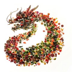 Colorful pepper dragon