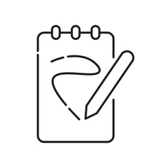 Notes icon, Writing Symbol Outline icon Transparent background