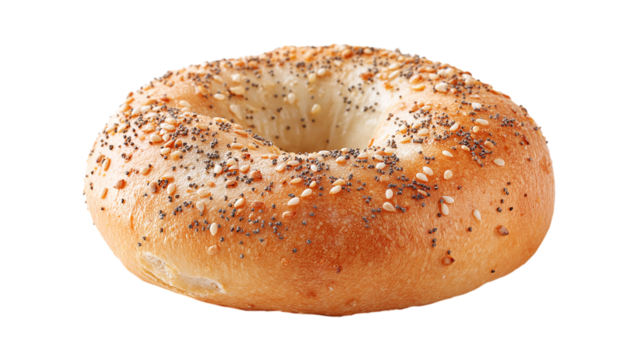 Everything Bagel on Transparent Background