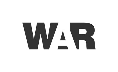 WAR logo design. Initial letter W A R bold font style for tech startups, consulting, corporate branding. Creative company name, headlines typography identity, trendy logotype.