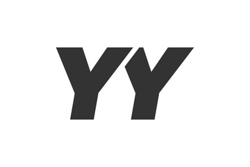 YY Techno Editable Font Logo For Corporate Branding. Bold, Futuristic Design With Unique Typographic Ideas. Minimal Custom Type And Dynamic Letter