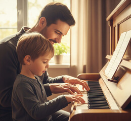 Learning The Piano With Dad