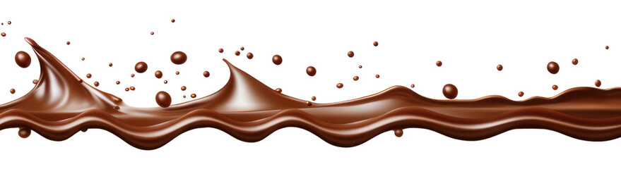 Obraz premium PNG Chocolate splash falling backgrounds dessert line.