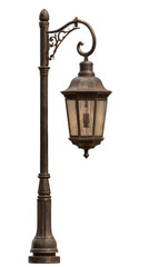 Naklejka premium Ornate street lamp, dark bronze finish