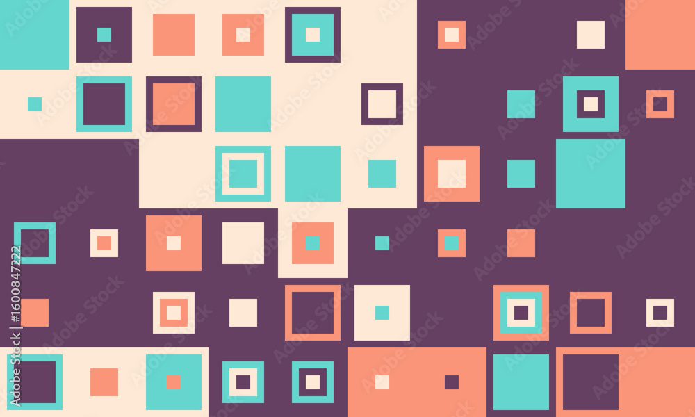 Aufkleber abstract geometric pattern with pastel squares. modern, minimalist design ideal for website backgrou
