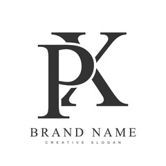 PX trendy logotype template. Initial letter p and x classic font style. Creative logo for company name or identity.