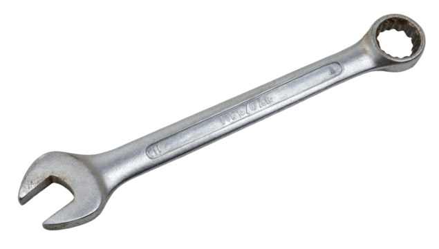 A single adjustable wrench,  metal,  industrial tool
