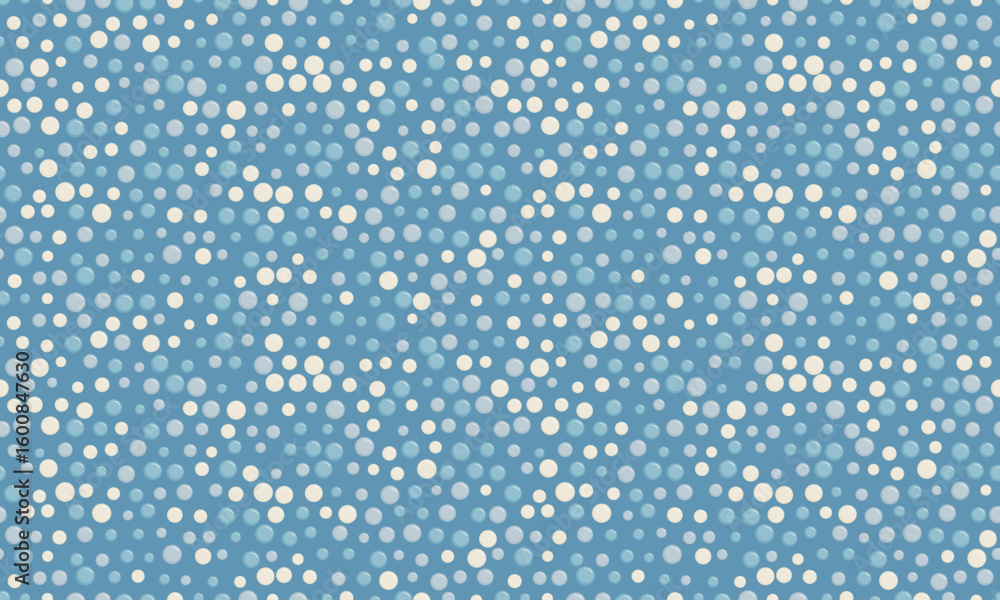 Poster abstract seamless pattern of varying sized circles in soft blue and white hues. ideal for website ba