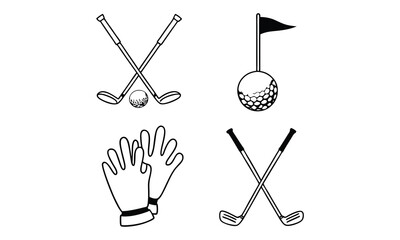 Golf Course Silhouette Elements