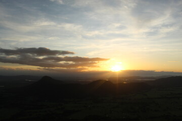 sunset over the mountains