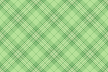 Horizon check seamless background, poncho pattern fabric plaid. Package textile vector texture tartan in green and light colors.
