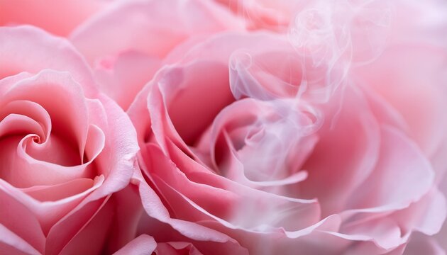 smoke close up selective soft focus pink rose fower bud petal bouquet macro natural blur abstract background