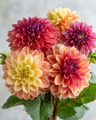 Colorful Dahlia Bouquet Arrangement