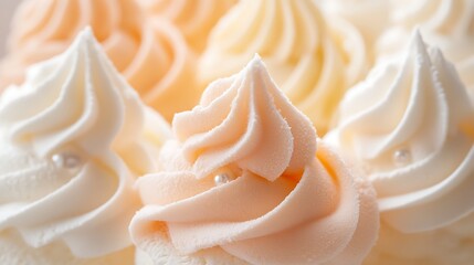 Delicious pastel cupcakes with creamy frosting and pearl sprinkles perfect for celebrations