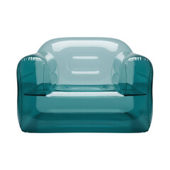 Retro transparent inflatable chair in Y2K style