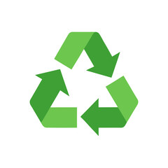 recycle sign with minimal details vector style