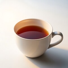 A Cup of Dark Warm Beverage: Comfort and Relaxation, Still Life, and Simplicity in Minimalist Style.