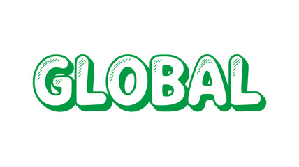 Global Hand-Drawn Text.