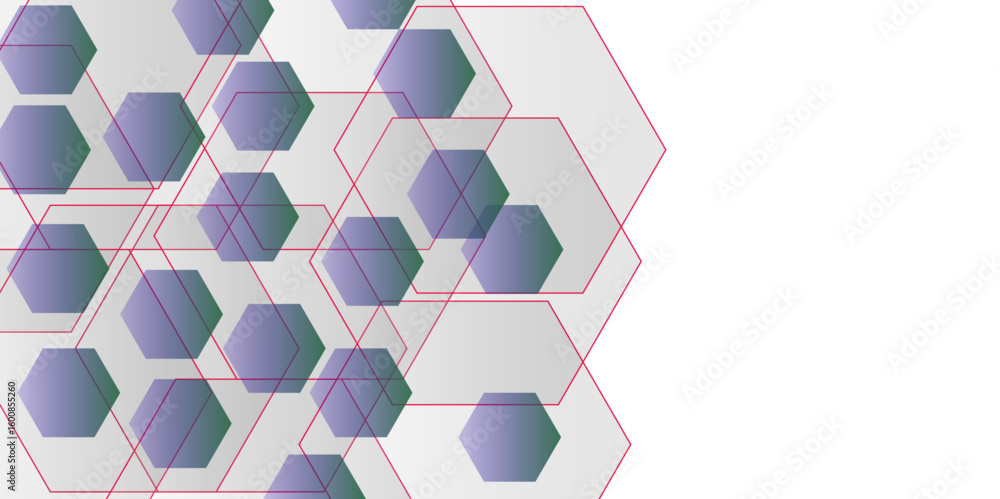 Aufkleber abstract white background with blue hexagons seamless pattern and geometric in vector design. modern