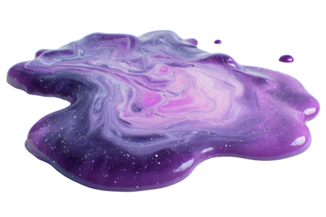 Purple galaxy paint spill abstract art cosmic swirl glitter texture