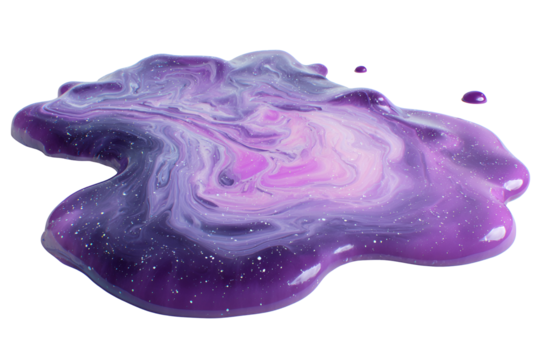 Purple galaxy paint spill abstract art cosmic swirl glitter texture