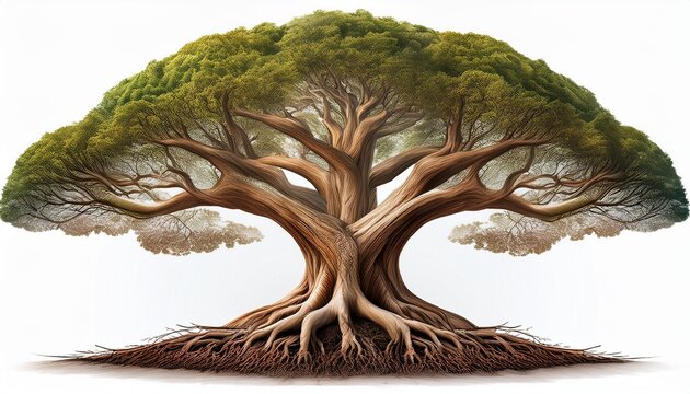 a tree with large buttress roots clipart amazon tree anatomy scientific illustration neutral tone