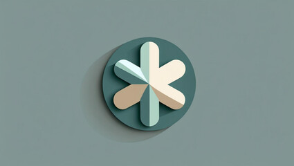 Medical asterisk or star of life icon. Modern 3D vector symbol