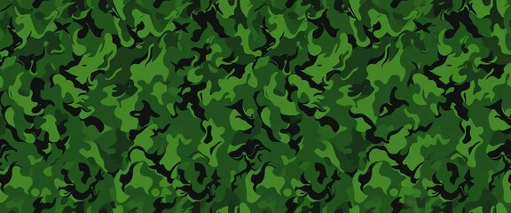 Fototapeta premium Intricate army green camouflage pattern, seamless repeat texture, camouflage, design