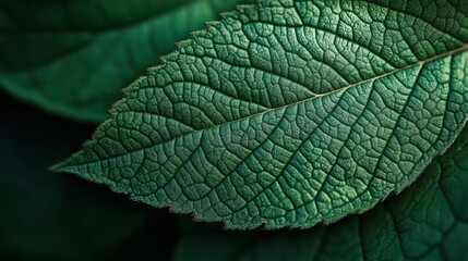 Close-up view of a leaf's intricate texture.