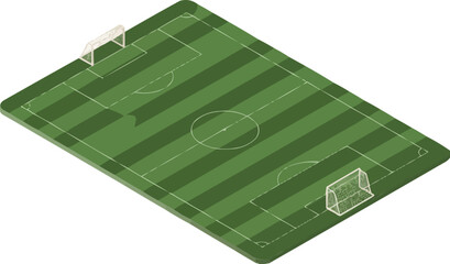 football field with soccer ball