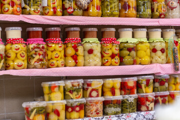 Pickled fruit and vegetable market