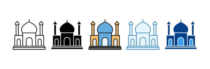 Mosque  Icon Set Multiple Style Collection