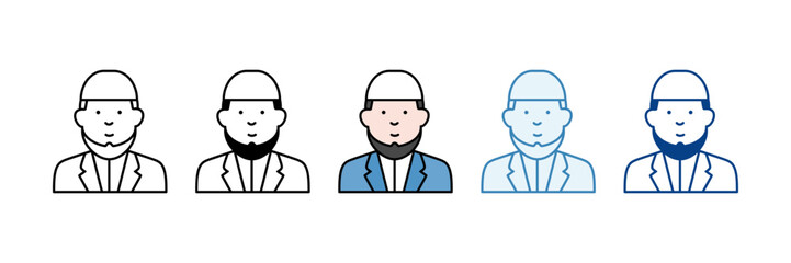 Politician  Icon Set Multiple Style Collection