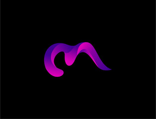 Fototapeta premium Abstract vibrant purple and blue graphic design