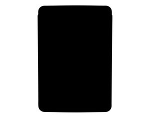 Black Rectangle Shape on a White Background, Simple and Minimalist Design